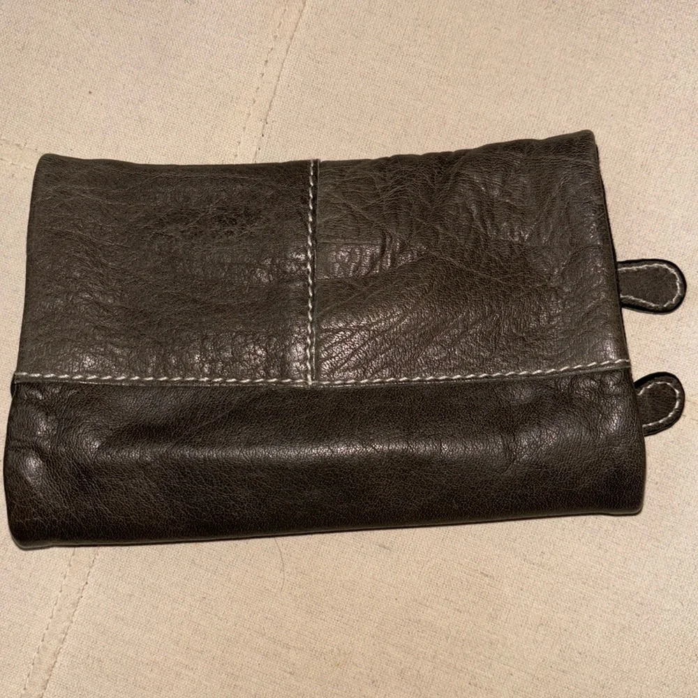 Free People Brown Fold-Over Leather Wallet - Picture 2 of 13